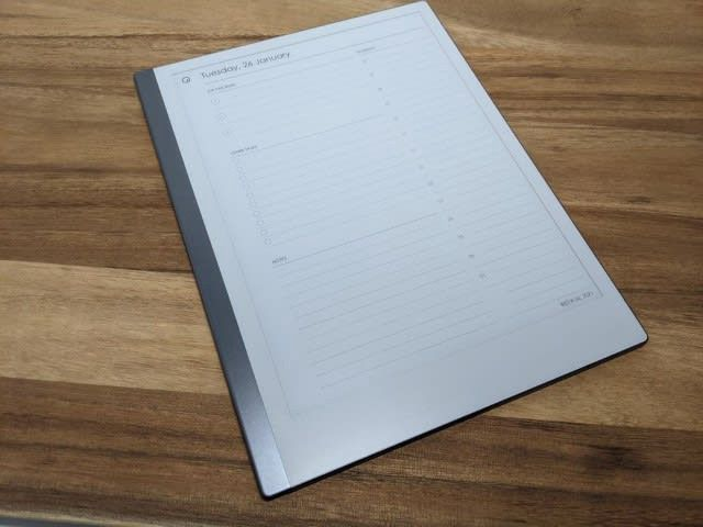 The reMarkable 2 e-ink tablet.