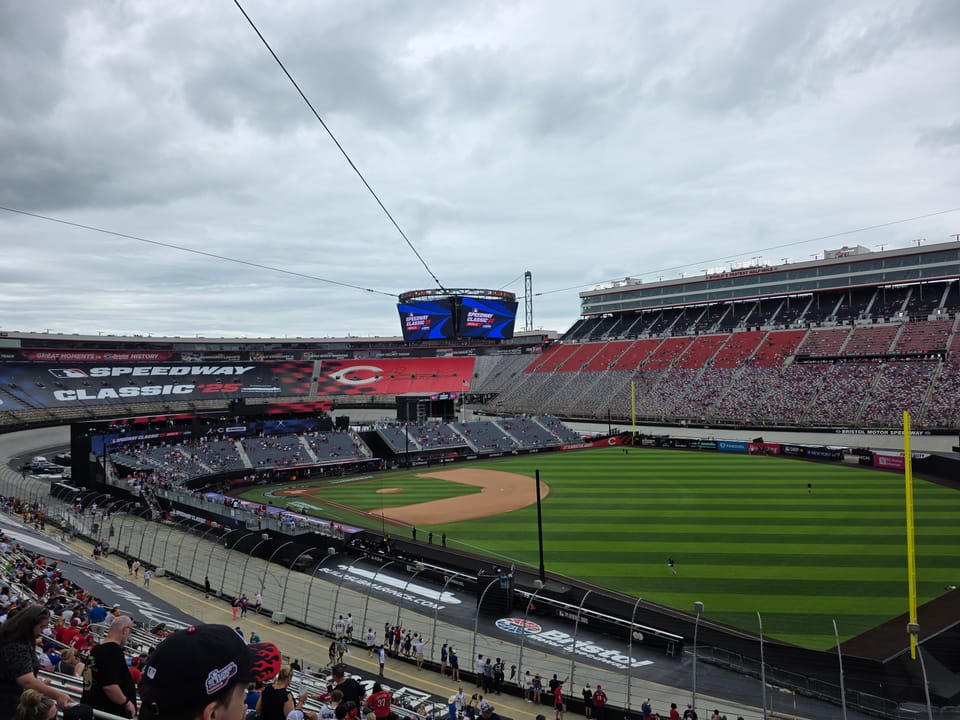 Bristol Motor Speedway for the Braves vs. Reds game.
